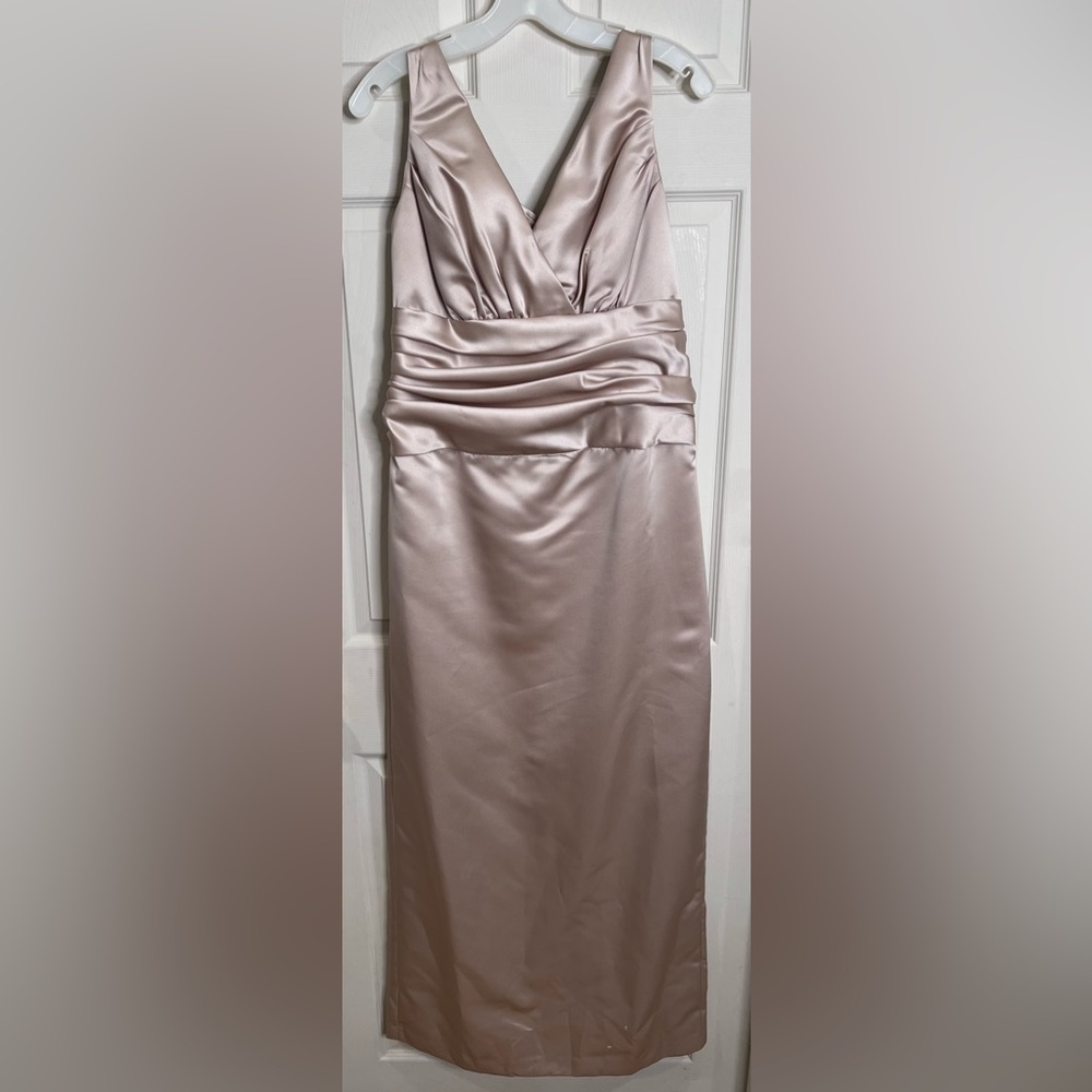 David’s Bridal Champagne Bridesmaids Dress